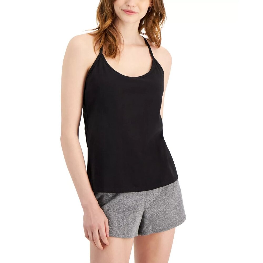 Jenni Women's Shelf-Bra Cami Tank Black Size‎ Medium
